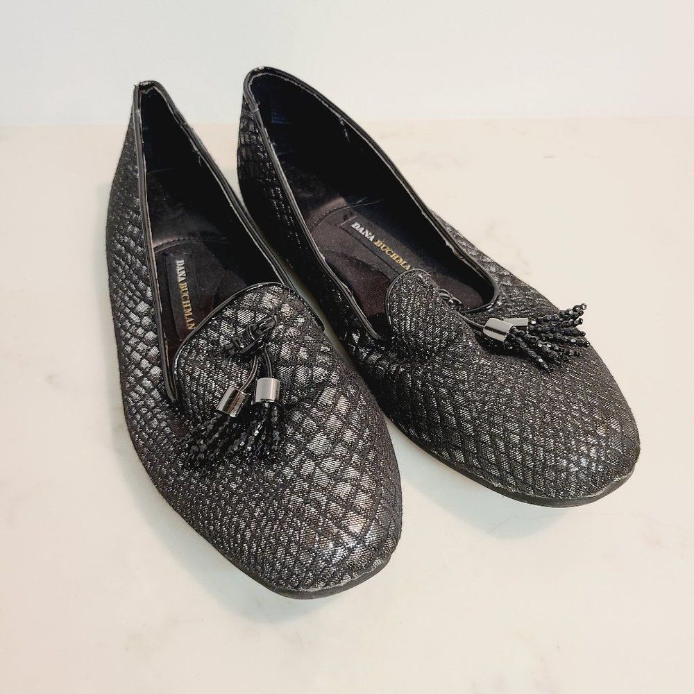 Dana Buchman Sabine Snake Metallic Tassel Loafers